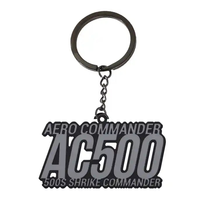 Aero Commander 500S Shrike Commander - Hollow Key Chain - Tag - Black