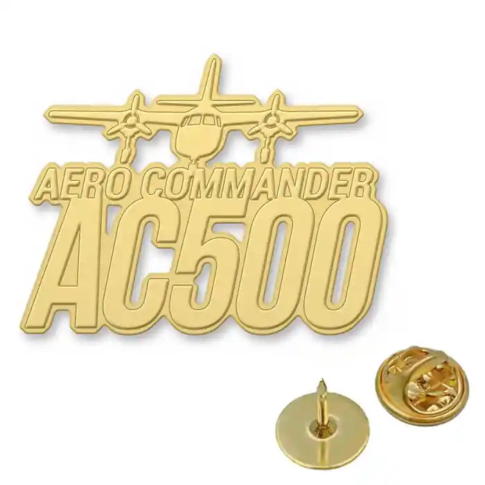Aero Commander 500S Shrike Commander - Hollow Pin - Heritage - Gold