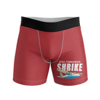 Thumbnail for Aero Commander 500S Shrike Commander - Men Boxers - Cartoon - Red