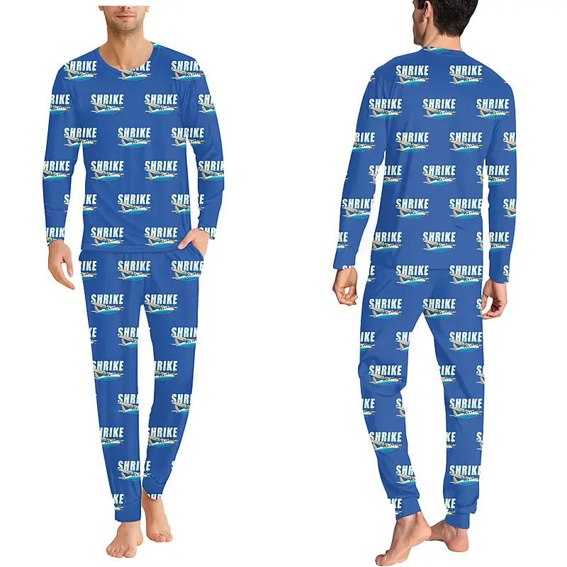Aero Commander 500S Shrike Commander - Men Pajamas - Cartoon Pattern - Blue