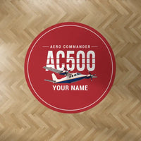 Thumbnail for Aero Commander 500S Shrike Commander - Original + Name - Round Carpet - Red