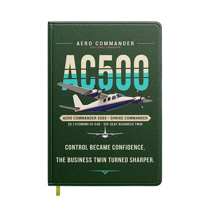 Aero Commander 500S Shrike Commander - Original - Notebook - Dark Green