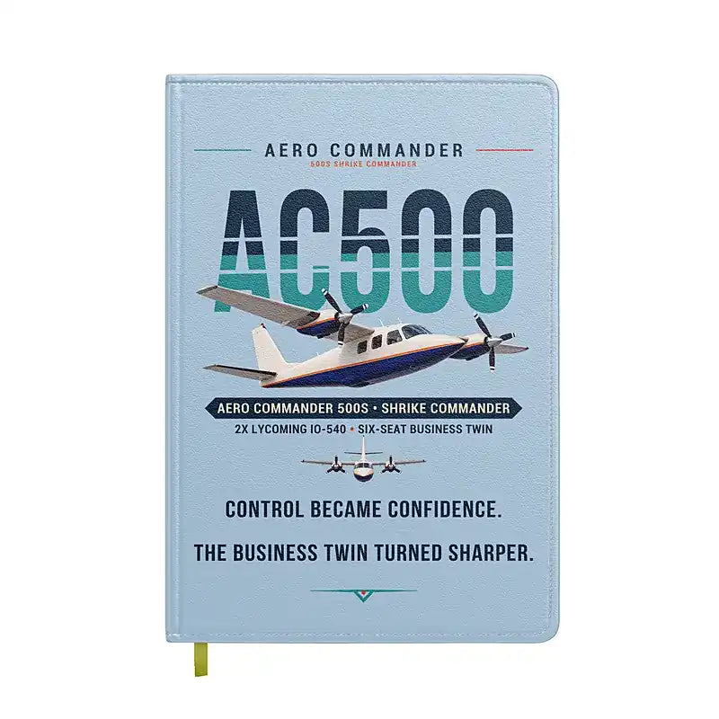 Aero Commander 500S Shrike Commander - Original - Notebook - Light Blue