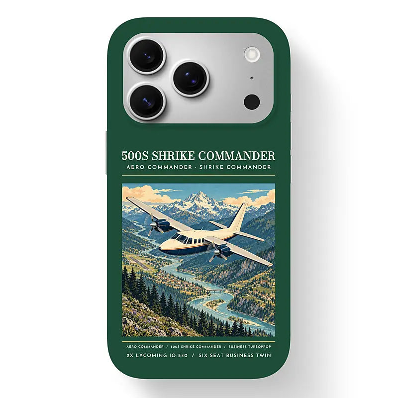 Aero Commander 500S Shrike Commander - Poster - MagSafe iPhone 17 Pro - Dark Green