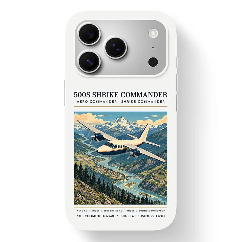 Aero Commander 500S Shrike Commander - Poster - MagSafe iPhone 17 Pro - White