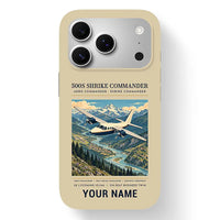 Thumbnail for Aero Commander 500S Shrike Commander - Poster + Name - MagSafe iPhone 17 Pro - Beige