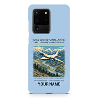 Thumbnail for Aero Commander 500S Shrike Commander - Poster + Name - Samsung Case - Light Blue