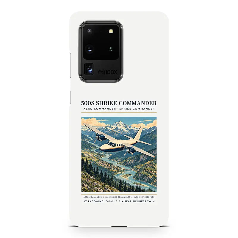 Aero Commander 500S Shrike Commander - Poster - Samsung Case - White