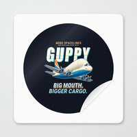 Thumbnail for Aero Spacelines Super Guppy - Cartoon - Circle Sticker - Peel