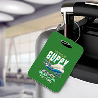 Thumbnail for Aero Spacelines Super Guppy - Cartoon + Name - Luggage Tag - Green