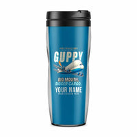 Thumbnail for Aero Spacelines Super Guppy - Cartoon + Name - Plastic (No Holder) - Light Blue