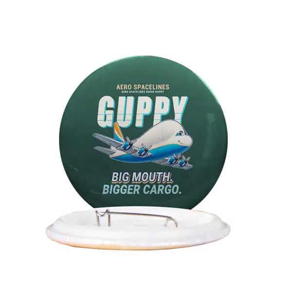 Aero Spacelines Super Guppy - Cartoon - Pin - Dark Green