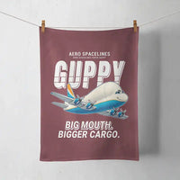 Thumbnail for Aero Spacelines Super Guppy - Cartoon - Towel - Dark Red