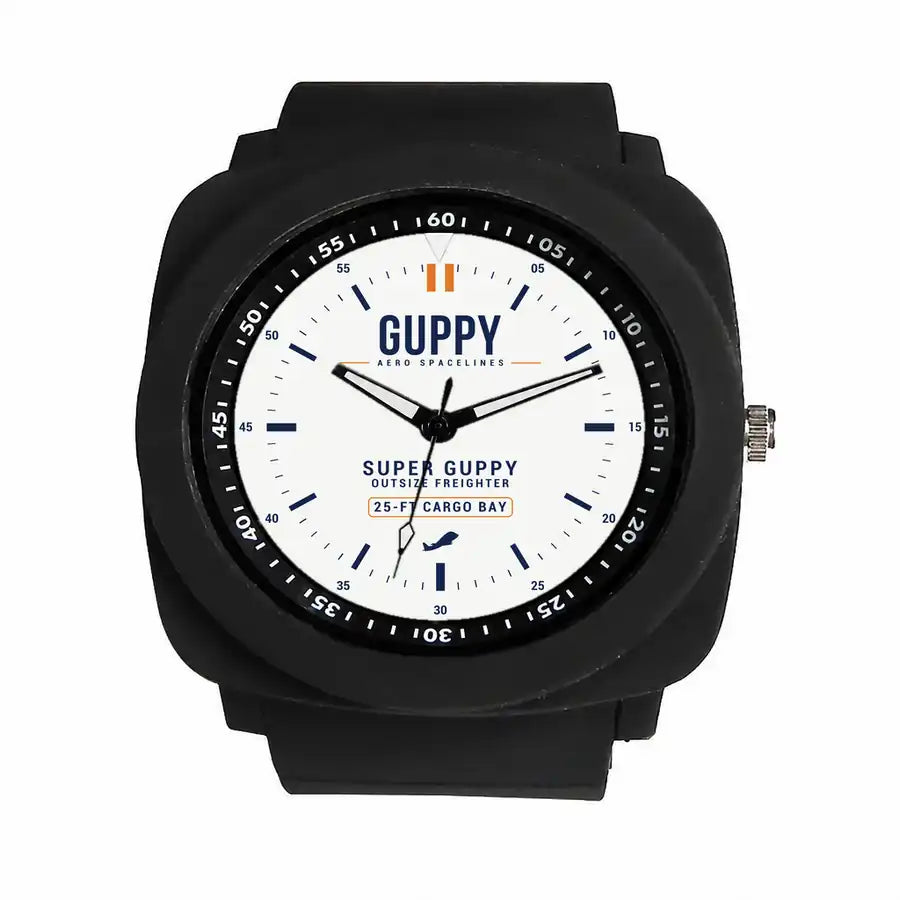 Aero Spacelines Super Guppy - Classic - White - Rubber Strap - Black