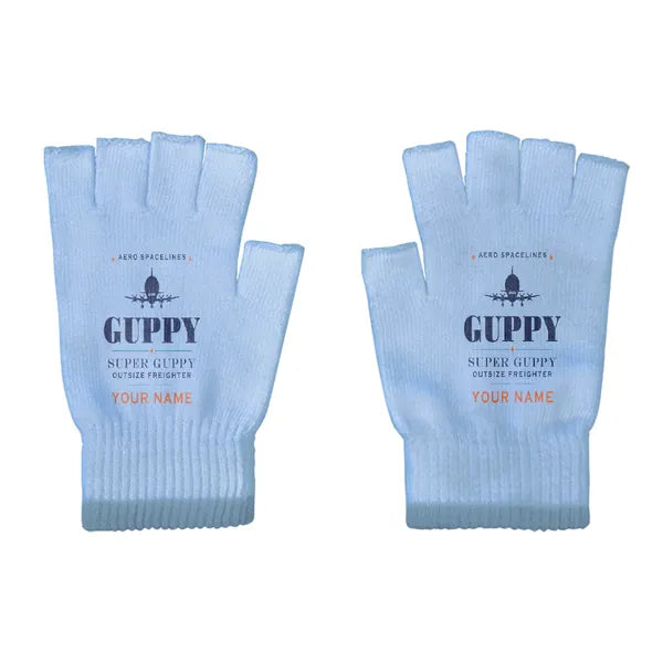 Aero Spacelines Super Guppy - Gloves - Cut - Heritage + Name - Light Blue