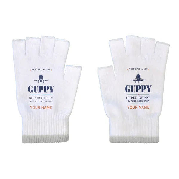 Aero Spacelines Super Guppy - Gloves - Cut - Heritage + Name - White