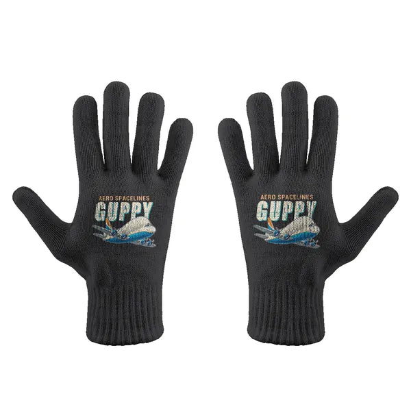 Aero Spacelines Super Guppy - Gloves - Full - Cartoon - Black