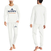 Thumbnail for Aero Spacelines Super Guppy - Men Pajamas - Heritage Chest + Name - White