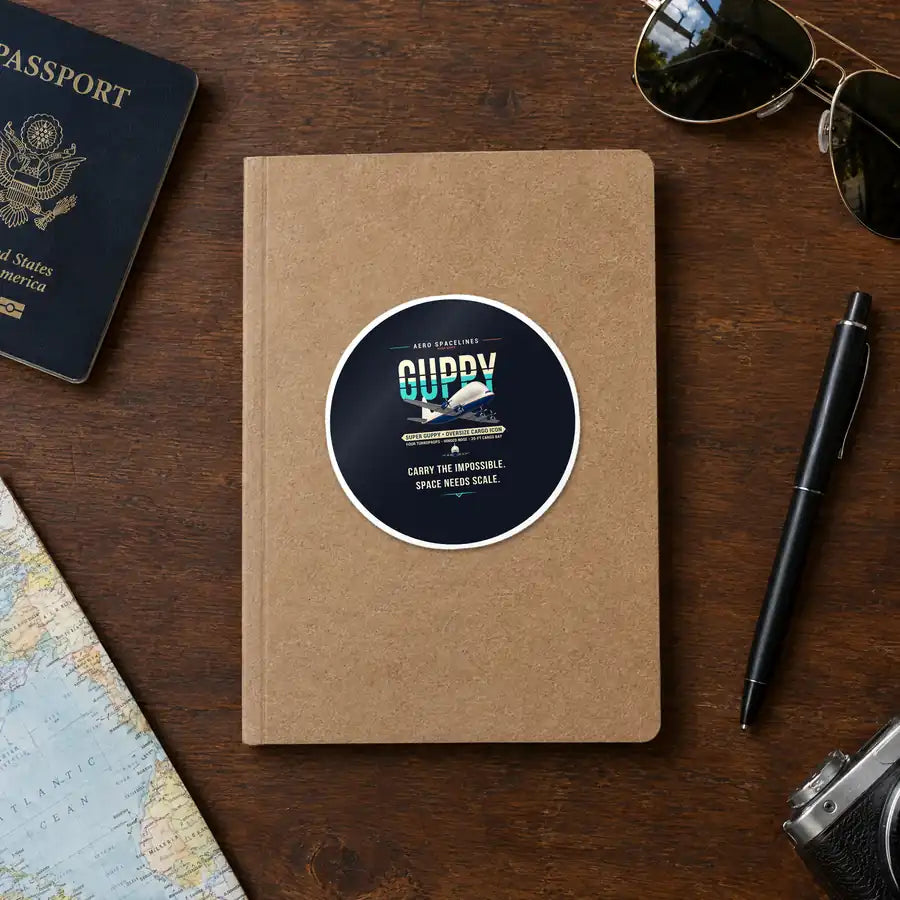 Aero Spacelines Super Guppy - Original - Circle Sticker - Notebook