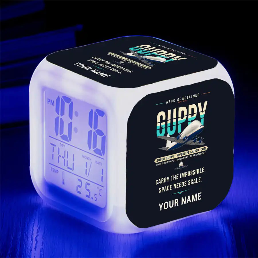 Aero Spacelines Super Guppy - Original + Name - Alarm Clock