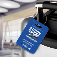 Thumbnail for Aero Spacelines Super Guppy - Original + Name - Luggage Tag - Blue