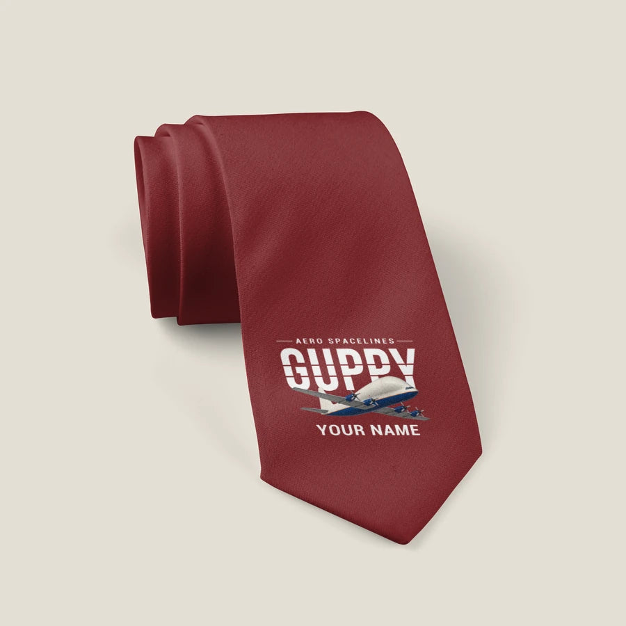 Aero Spacelines Super Guppy - Original + Name - Tie - Dark Red