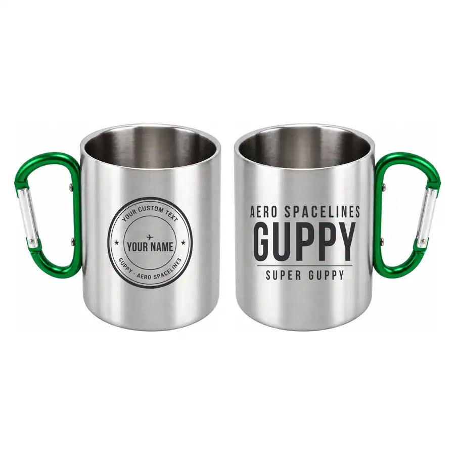 Aero Spacelines Super Guppy - Outdoors Mug - Tag + Name - Green