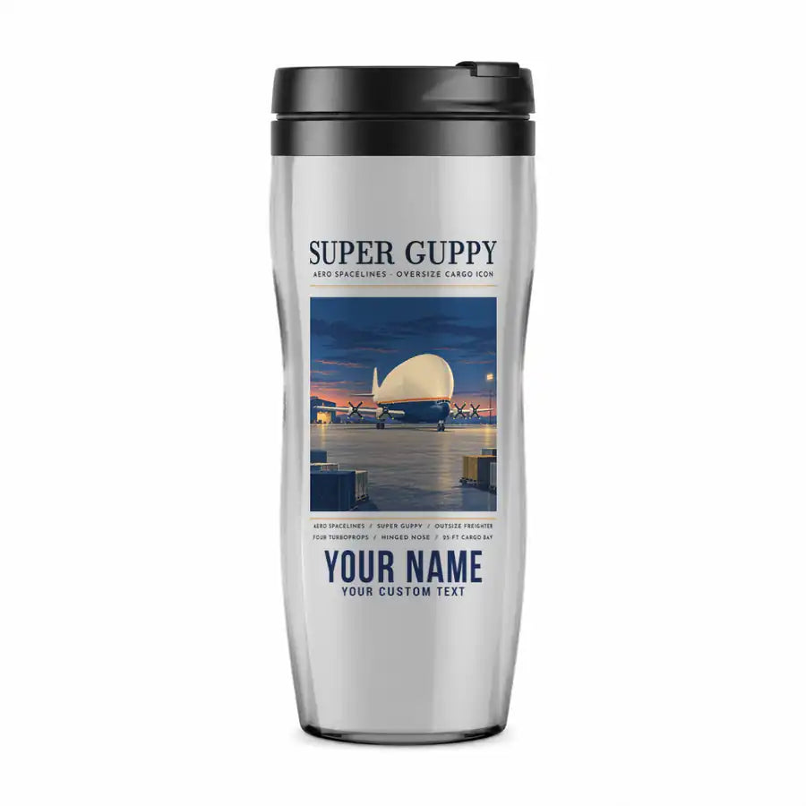Aero Spacelines Super Guppy - Poster + Name - Plastic (No Holder) - Light Gray