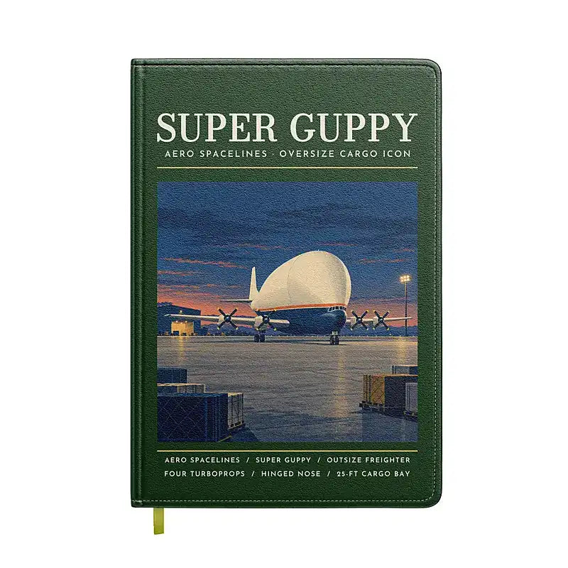 Aero Spacelines Super Guppy - Poster - Notebook - Dark Green