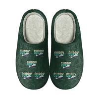 Thumbnail for Aero Spacelines Super Guppy - Slippers - Cotton - Original Pattern - Dark Green