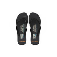 Thumbnail for Aero Spacelines Super Guppy - Slippers - Flip Flops - Cartoon + Name - Black