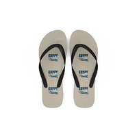 Thumbnail for Aero Spacelines Super Guppy - Slippers - Flip Flops - Cartoon Pattern - Beige