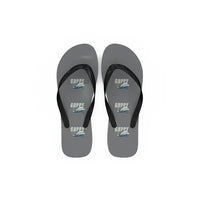 Thumbnail for Aero Spacelines Super Guppy - Slippers - Flip Flops - Cartoon Pattern - Gray