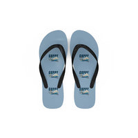 Thumbnail for Aero Spacelines Super Guppy - Slippers - Flip Flops - Cartoon Pattern - Light Blue