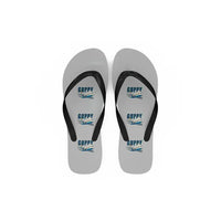 Thumbnail for Aero Spacelines Super Guppy - Slippers - Flip Flops - Cartoon Pattern - Light Gray