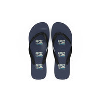 Thumbnail for Aero Spacelines Super Guppy - Slippers - Flip Flops - Cartoon Pattern - Navy Blue