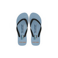 Thumbnail for Aero Spacelines Super Guppy - Slippers - Flip Flops - Original + Name - Light Blue
