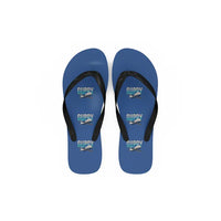Thumbnail for Aero Spacelines Super Guppy - Slippers - Flip Flops - Original Pattern - Blue
