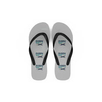 Thumbnail for Aero Spacelines Super Guppy - Slippers - Flip Flops - Original Pattern - Light Gray