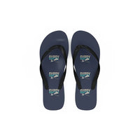 Thumbnail for Aero Spacelines Super Guppy - Slippers - Flip Flops - Original Pattern - Navy Blue