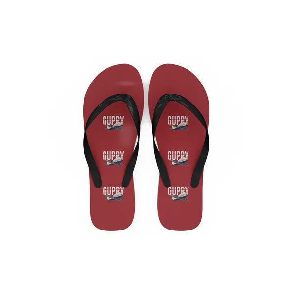 Aero Spacelines Super Guppy - Slippers - Flip Flops - Original Pattern - Red