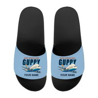 Thumbnail for Aero Spacelines Super Guppy - Slippers - Sport - Cartoon + Name - Light Blue