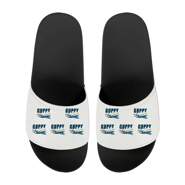 Aero Spacelines Super Guppy - Slippers - Sport - Cartoon Pattern - White