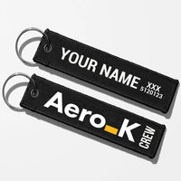 Thumbnail for Aero K Tag Key Chains - Black - Crew + Name