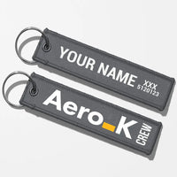 Thumbnail for Aero K Tag Key Chains - Gray - Crew + Name