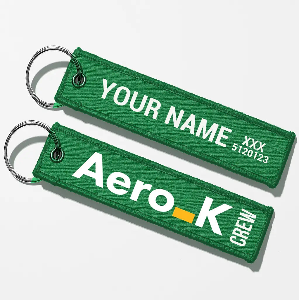 Aero K Tag Key Chains - Green - Crew + Name