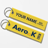 Thumbnail for Aero K Tag Key Chains - Yellow - Crew + Name