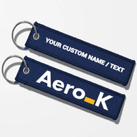 Thumbnail for Aero K Tag Key Chains - Navy Blue - Personalized