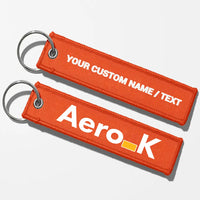 Thumbnail for Aero K Tag Key Chains - Orange - Personalized