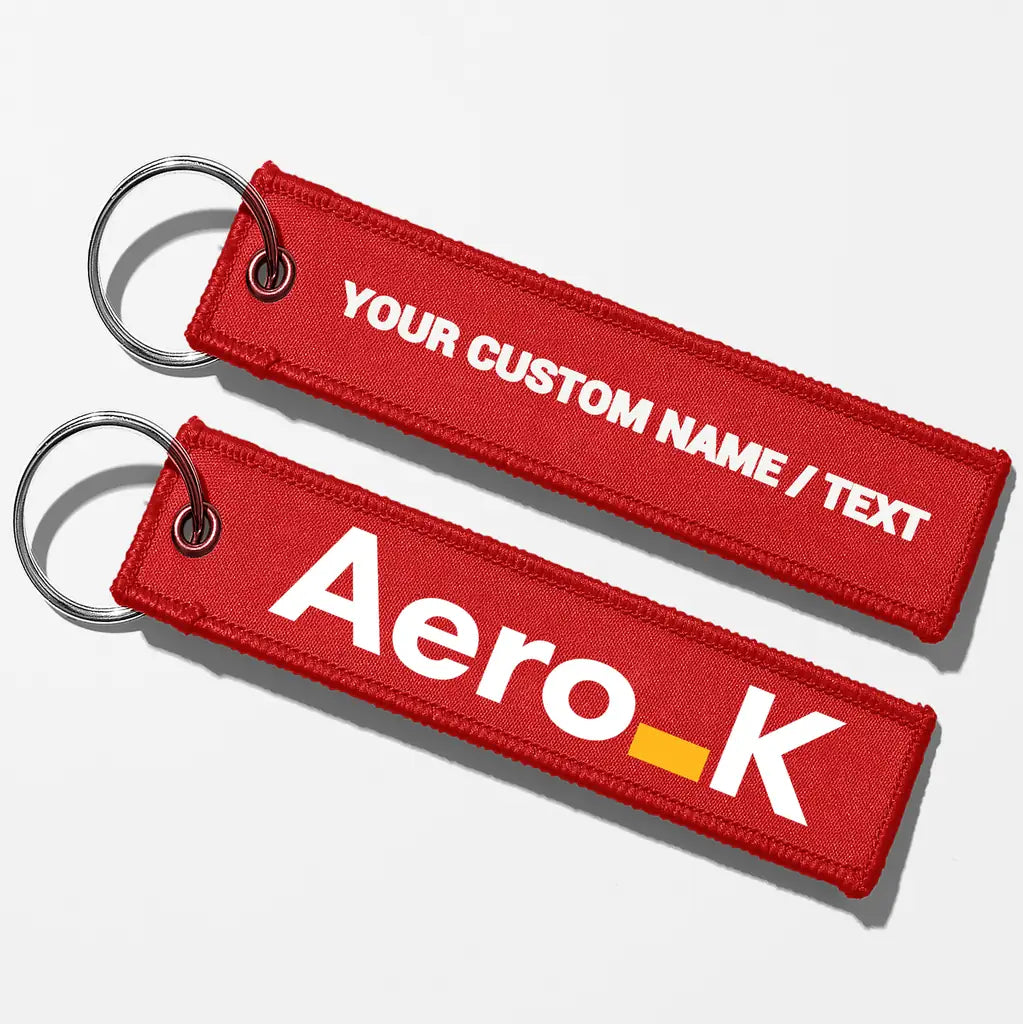 Aero K Tag Key Chains - Red - Personalized